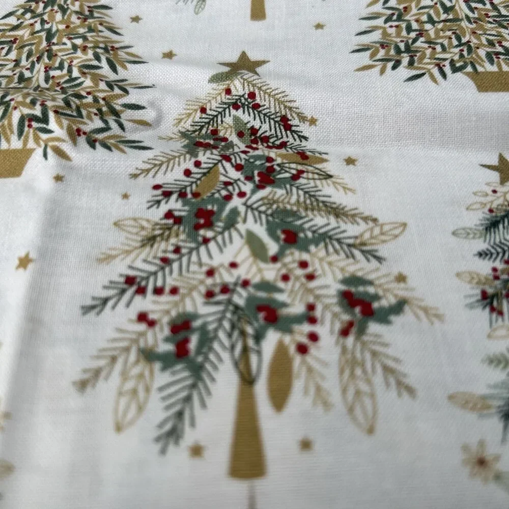 3 Wishes Shimmer Sparkle Holiday Christmas Trees Cotton Quilting Sewing Fabric